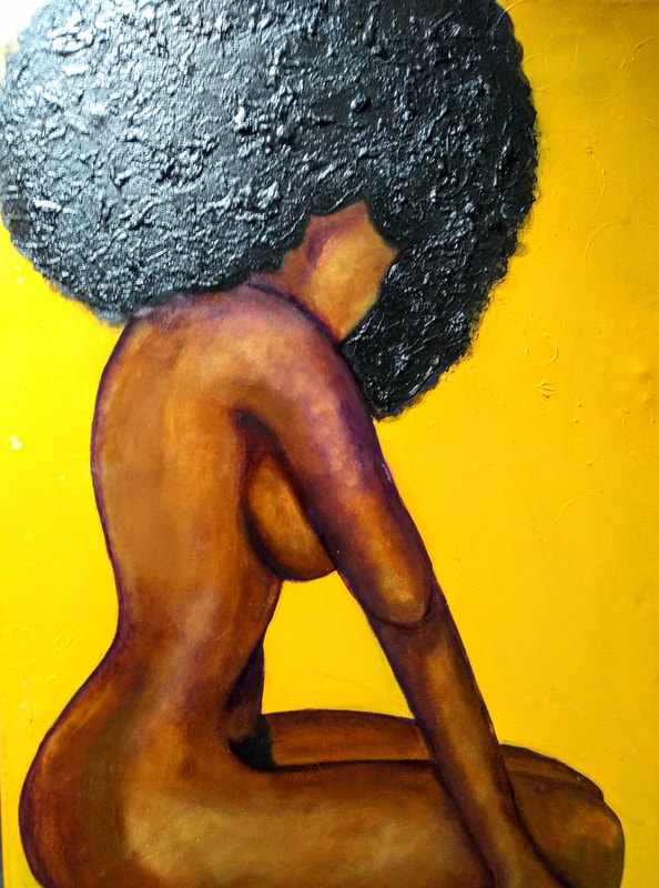 Black art, afro, black woman art, contemporary art